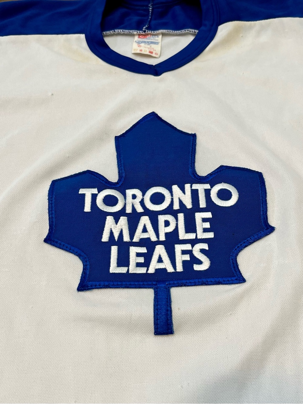 Authentic Vintage 1980s Toronto Maple Leafs CCM Hockey Jersey , XL - Picture 3 of 13